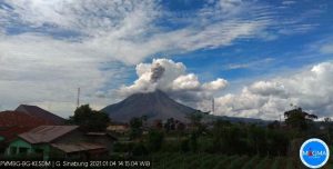 Gunungapi Sinabung Erupsi Tiga Kali, Kolom Abu Setinggi 1.000 Meter