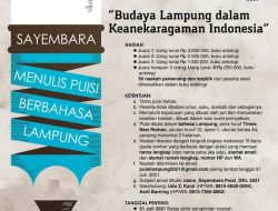 DKL Gelar Sayembara Menulis Puisi Berbahasa Lampung dan Esai Sastra 2021
