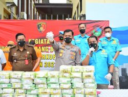Polda Lampung Musnahkan 97,6 Kg Sabu-Sabu Senilai Ratusan Miliar