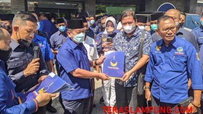 DPW Nasdem Lampung Bagikan 500 Ton Pupuk Organik