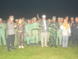 Bupati Lamteng Tinjau Apel Siaga Linmas di Sri Tejokencono